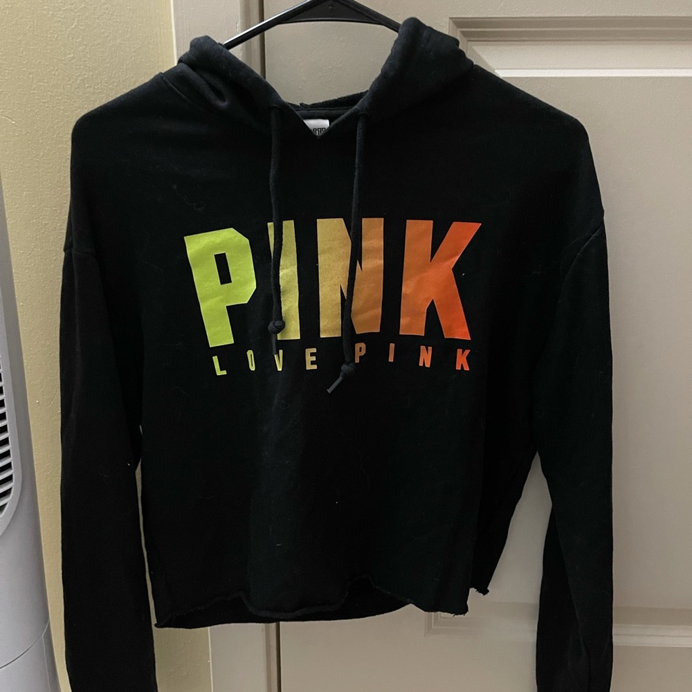 PINK Cropped Hoodie